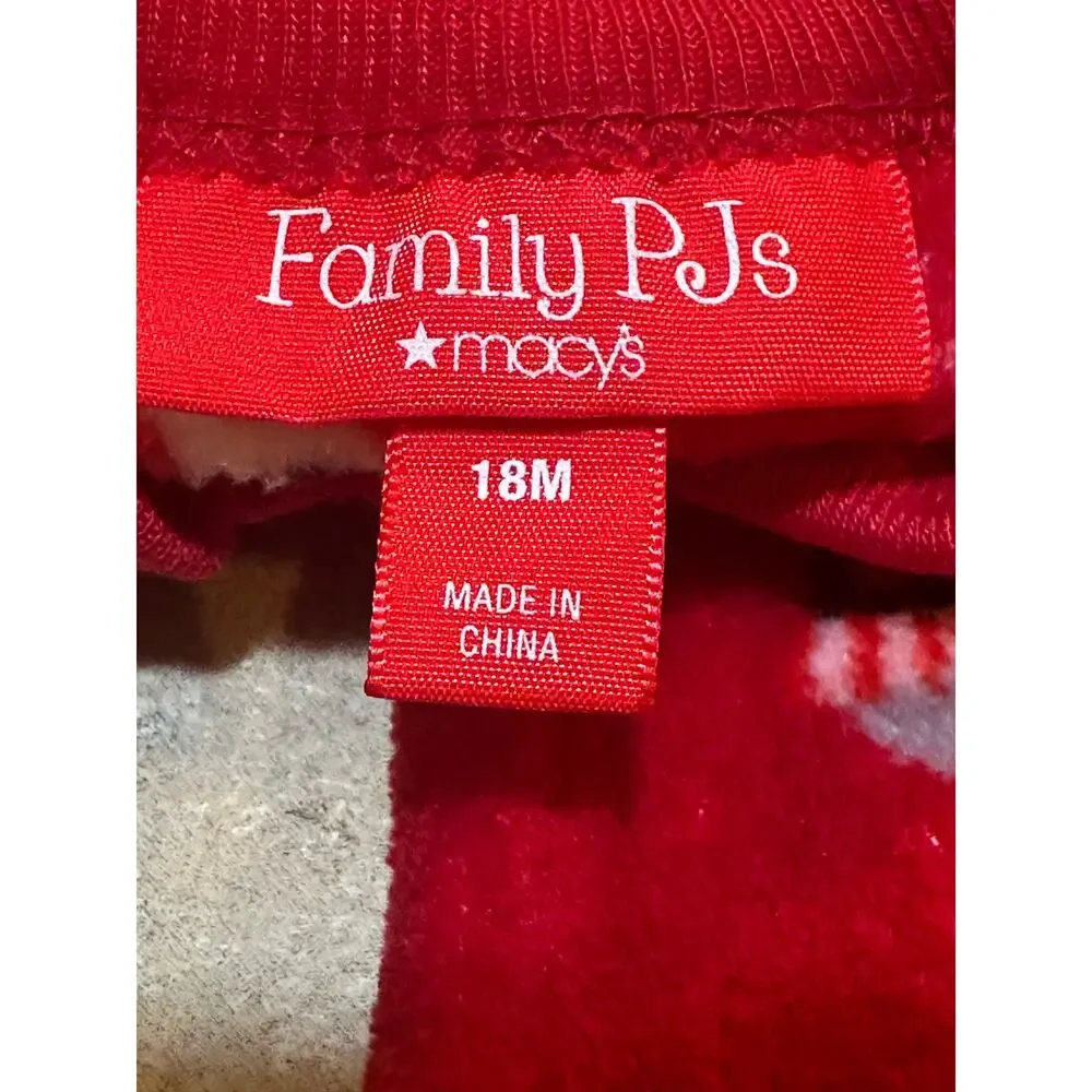 Family Pajamas Matching Baby Santa‎ and Friends Footed Pajamas 18 Mo